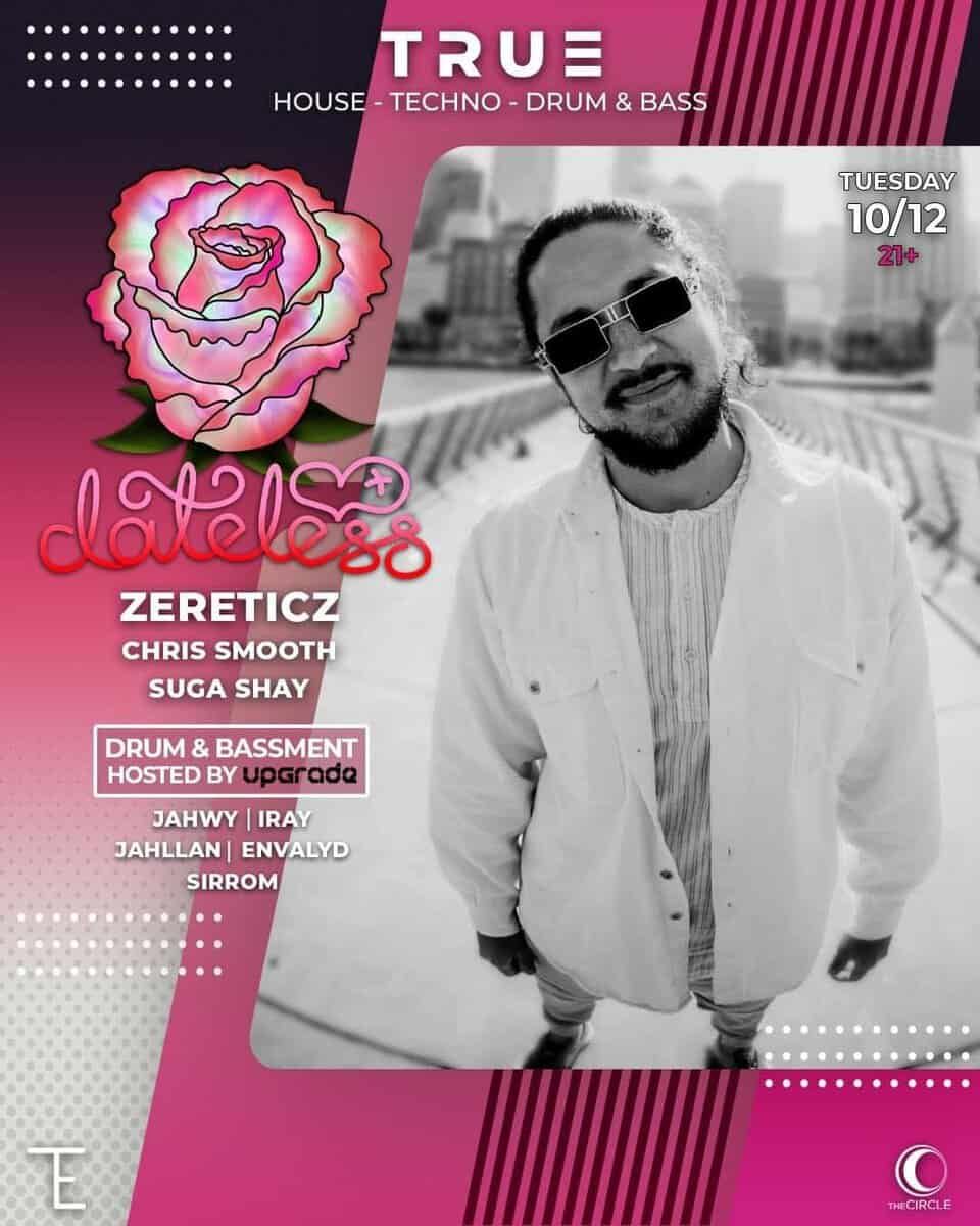 Flyer for True Tuesdays, 2021, with Chris Smooth on the line-up