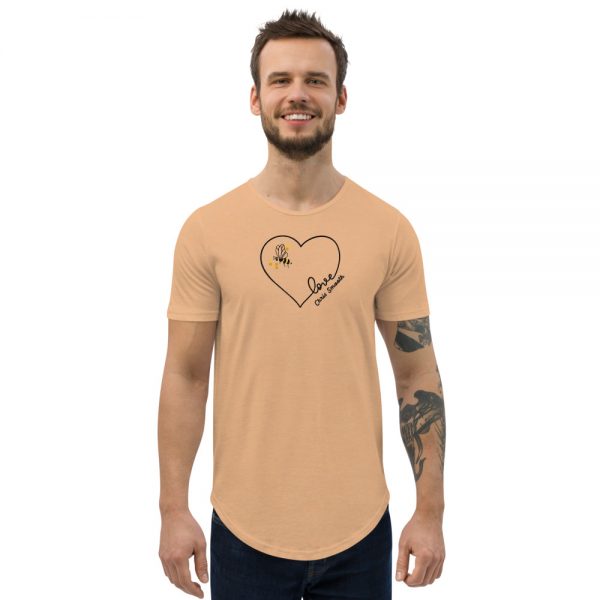 BE LOVE Men's Curved Hem T-Shirt - Image 5