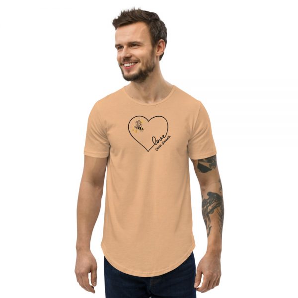 BE LOVE Men's Curved Hem T-Shirt - Image 6