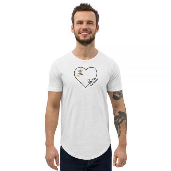 BE LOVE Men's Curved Hem T-Shirt - Image 9