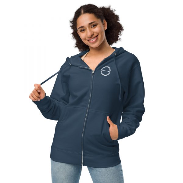 LOGO Unisex fleece zip up hoodie - Image 3