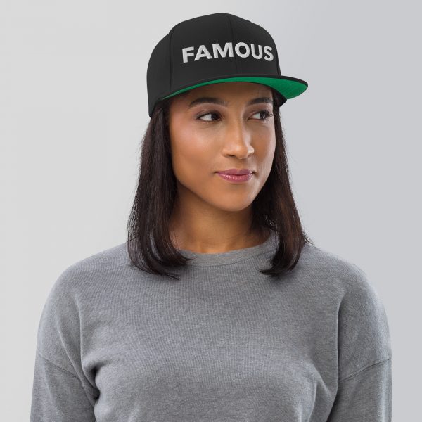 FAMOUS WHITE Snapback Hat - unisex - Image 2
