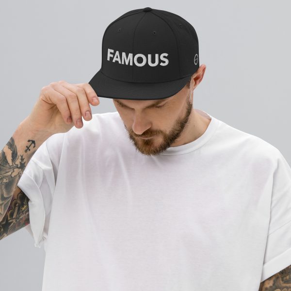 FAMOUS WHITE Snapback Hat - unisex - Image 3