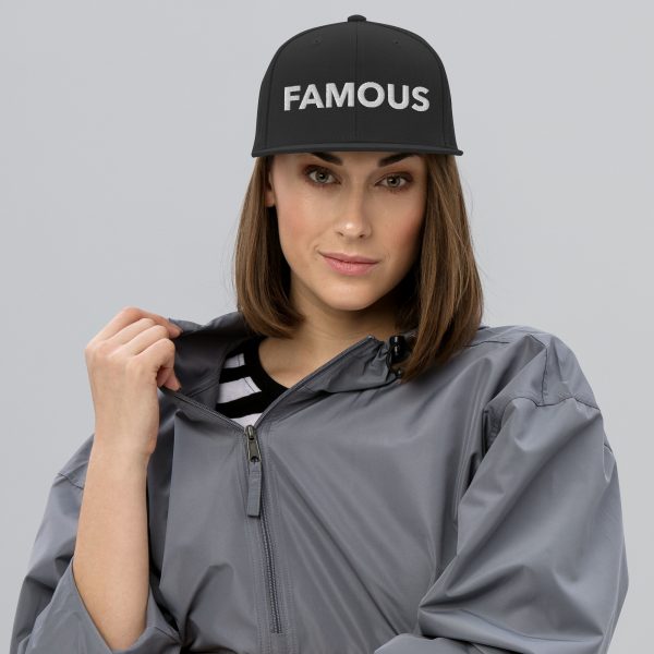 FAMOUS WHITE Snapback Hat - unisex - Image 5