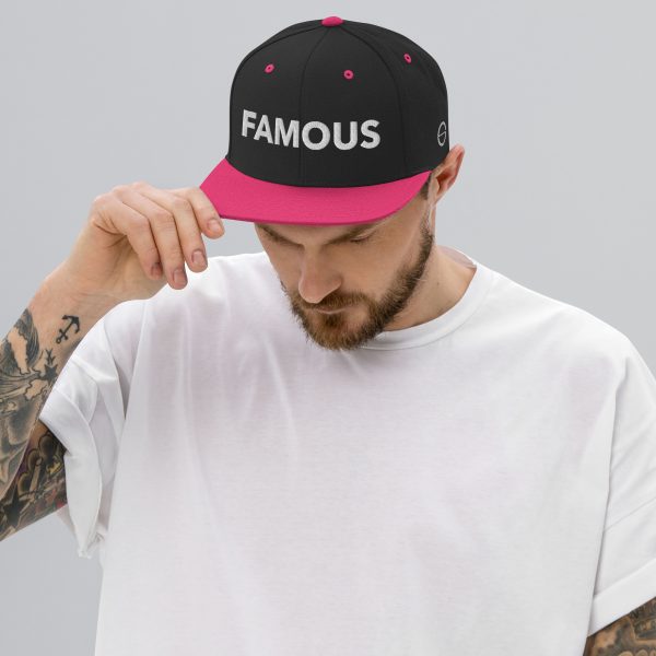 FAMOUS WHITE Snapback Hat - unisex - Image 8