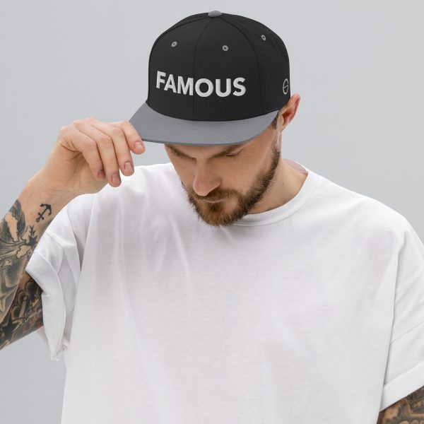 FAMOUS WHITE Snapback Hat - unisex - Image 10