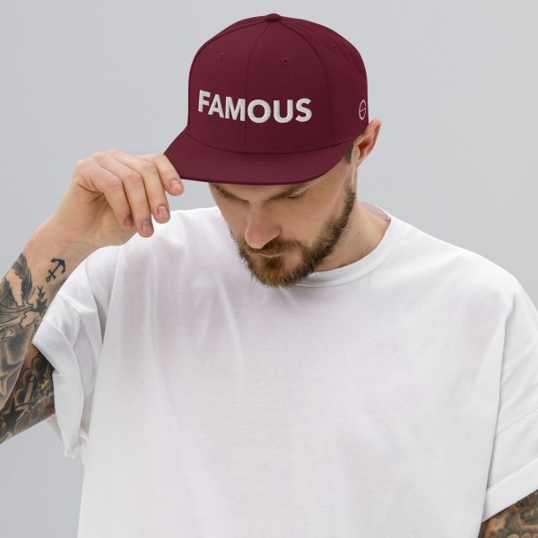 FAMOUS WHITE Snapback Hat - unisex - Image 11