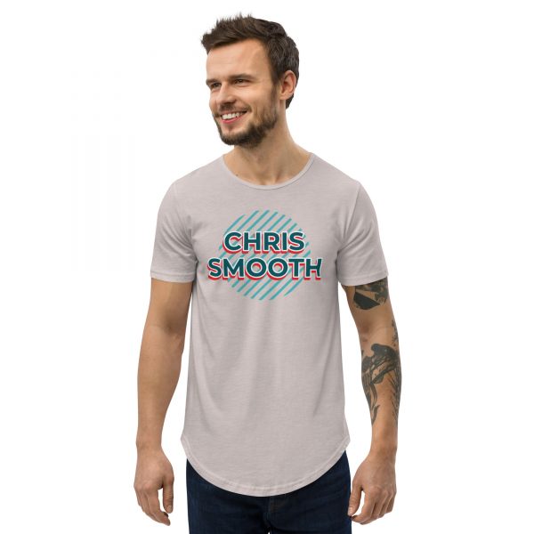 Circle Chris Smooth Men's Curved Hem T-Shirt - Image 9