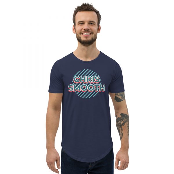 Circle Chris Smooth Men's Curved Hem T-Shirt - Image 3
