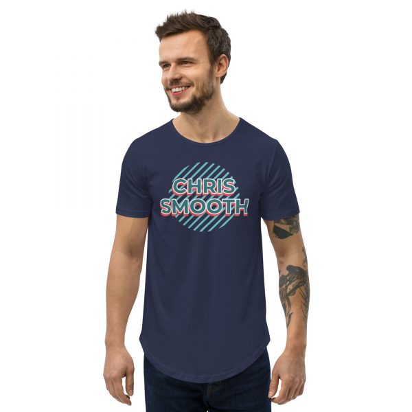 Circle Chris Smooth Men's Curved Hem T-Shirt - Image 8