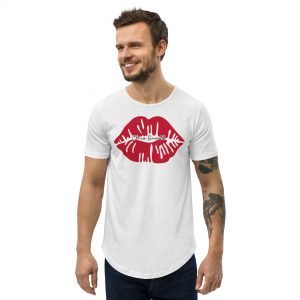KISSED Men's Curved Hem T-Shirt