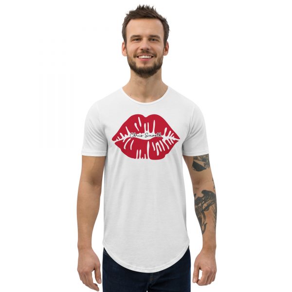KISSED Men's Curved Hem T-Shirt - Image 3