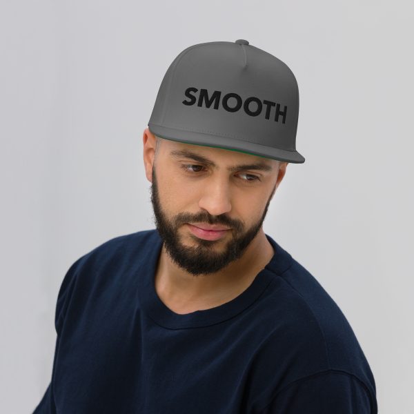 Smooth Logo Blk Flat Bill Cap - Image 5