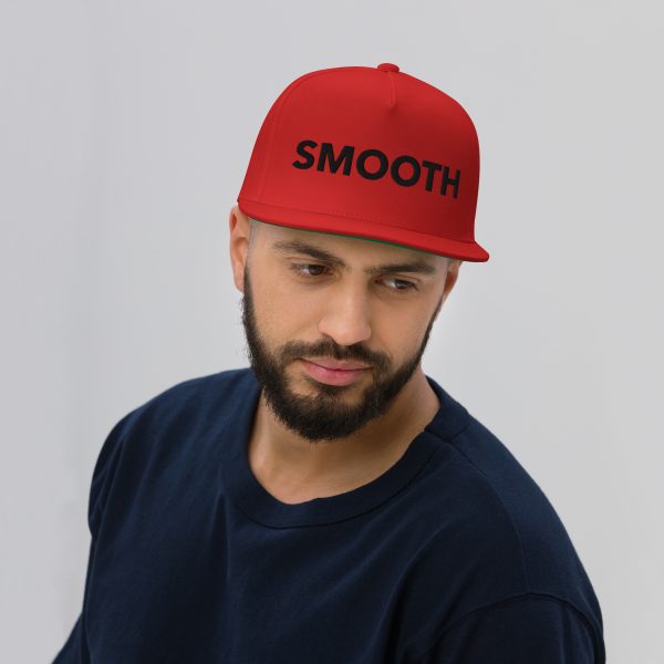 Smooth Logo Blk Flat Bill Cap - Image 4
