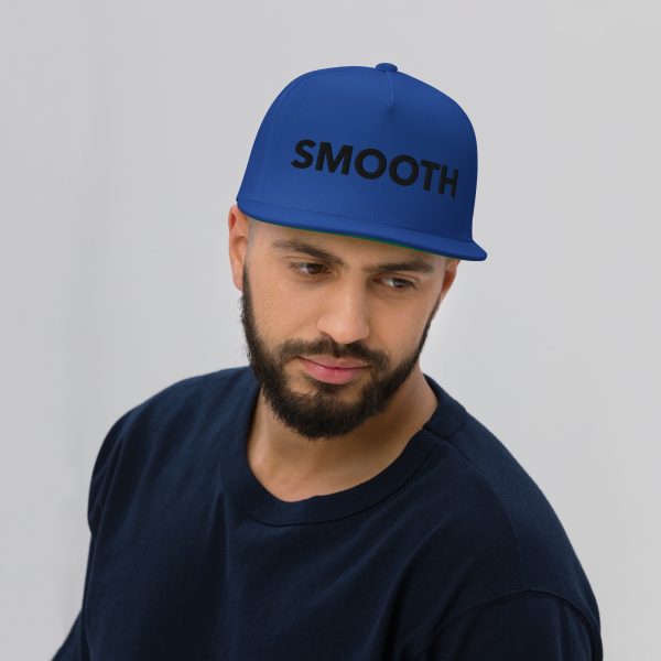 Smooth Logo Blk Flat Bill Cap - Image 3