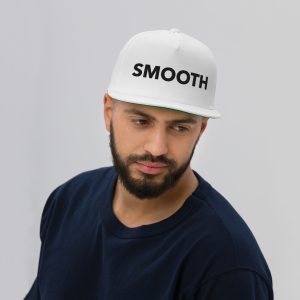 Smooth Logo Blk Flat Bill Cap
