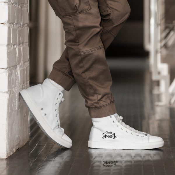 Chris Smooth Men’s high top canvas shoes - Image 3