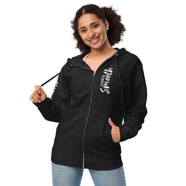 Chris Smooth Unisex fleece zip up hoodie - Image 2